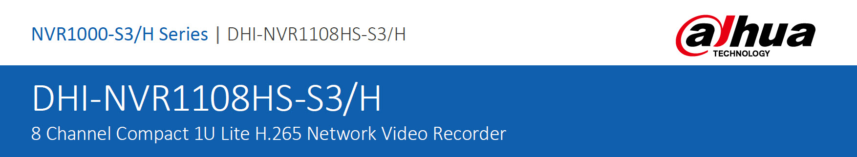 دستگاه ضبط تحت شبکه ۸ کانال داهوا DHI-NVR1108HS-S3/H